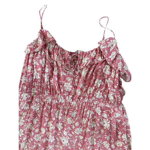 J.Crew Tiered maxi dress in tossed floral pink white sleeveless XXL - Picture 11 of 13